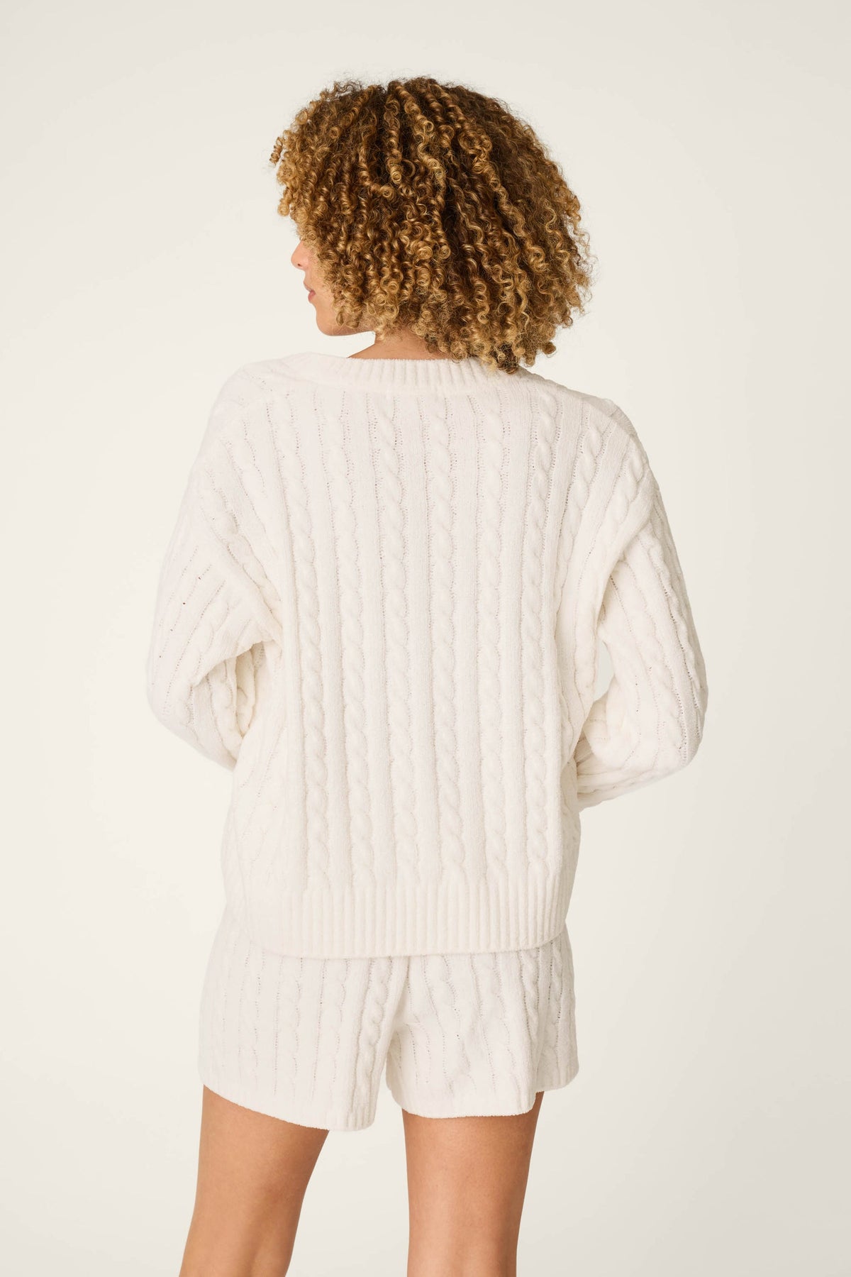 P.J. Salvage Cozy Chenille Cable Knit Shorts