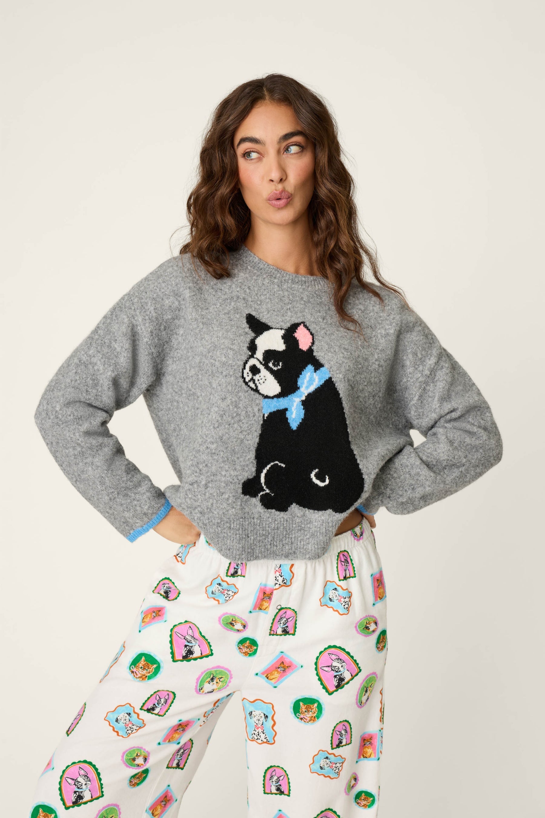 P.J. Salvage French Bulldog Snuggle Sweater
