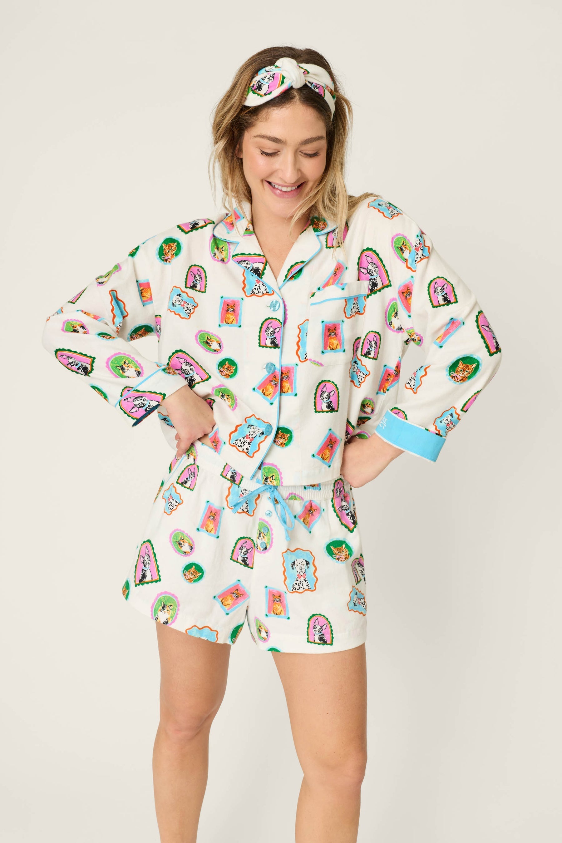 P.J. Salvage 3-Piece L/S Short Flannel PJ Set