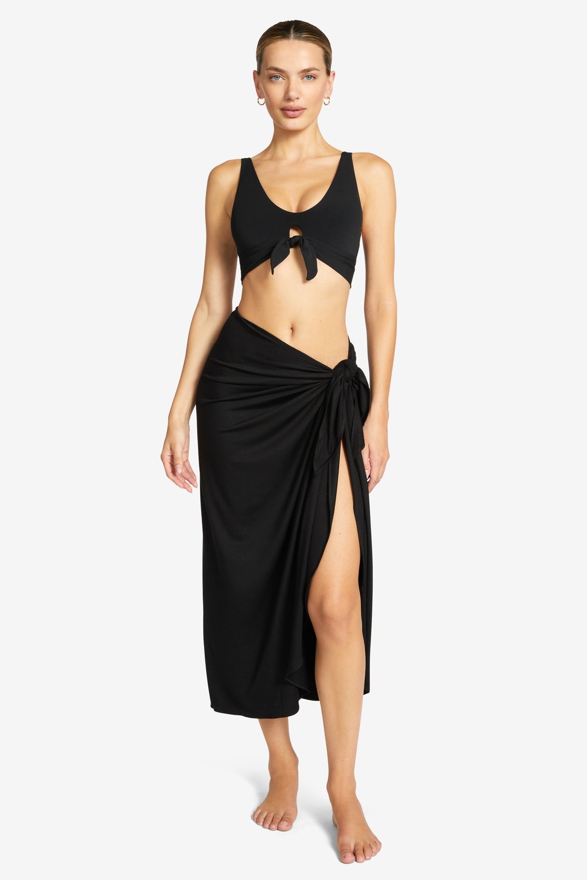 Robin Piccone Ava Modal Long Pareo - Black