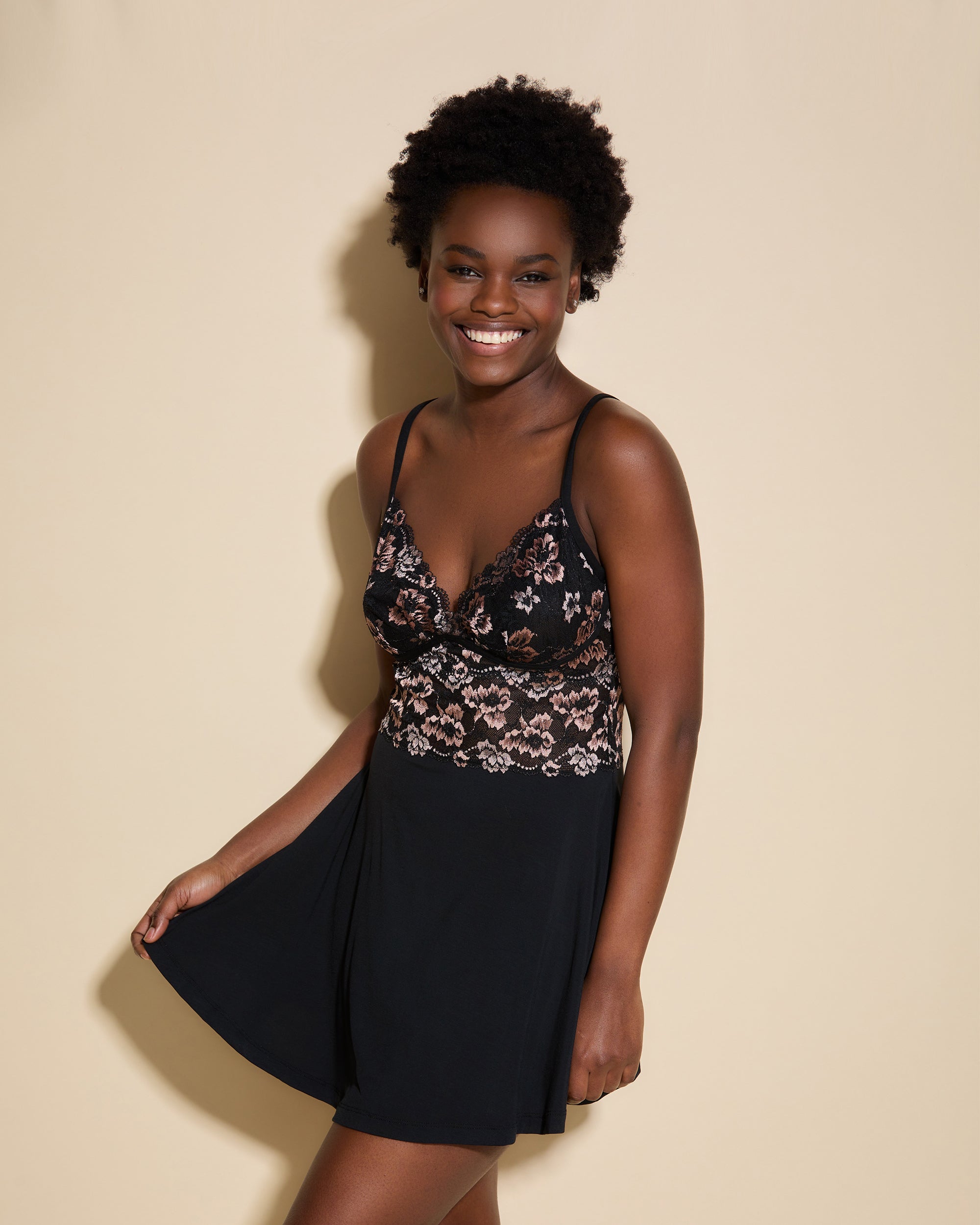 lace chemise lingerie set
