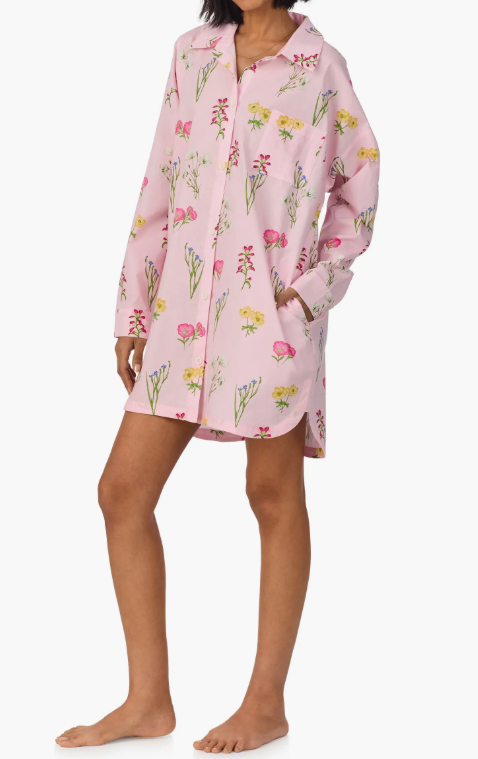 Bed Head High Low Boyfriend Collared Shirt