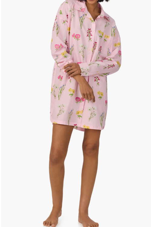 Bed Head High Low Boyfriend Collared Shirt