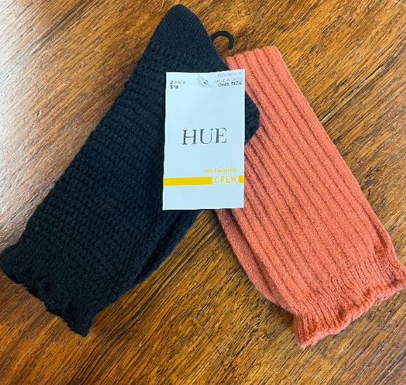 Hue Lattice Scallop Sock 2 Pack