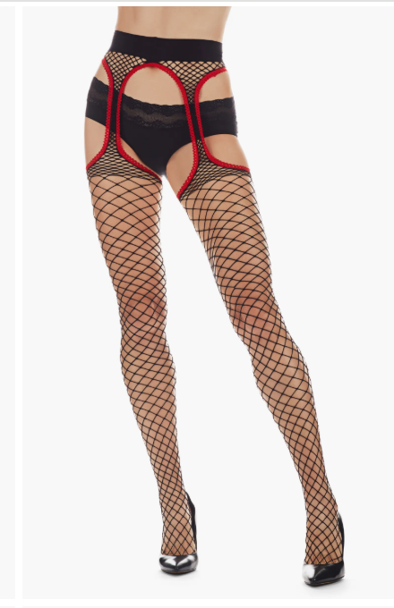 MeMoi Capture Me Fishnet Cutout Suspender Tight