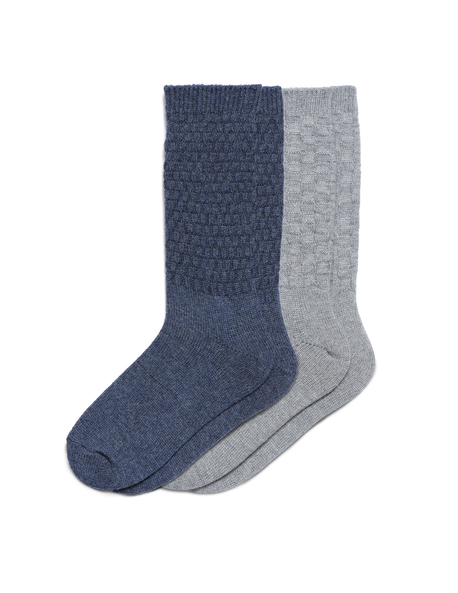 Hue Textured Wool Blend Crew Sock 2 Pack