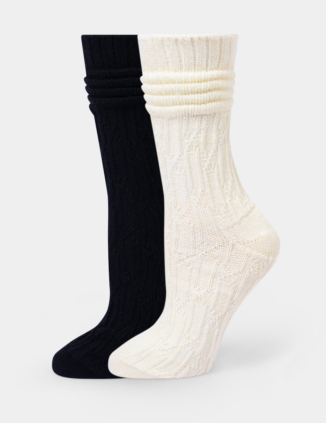 Hue Bubble Cable 2 Pack Boot Sock