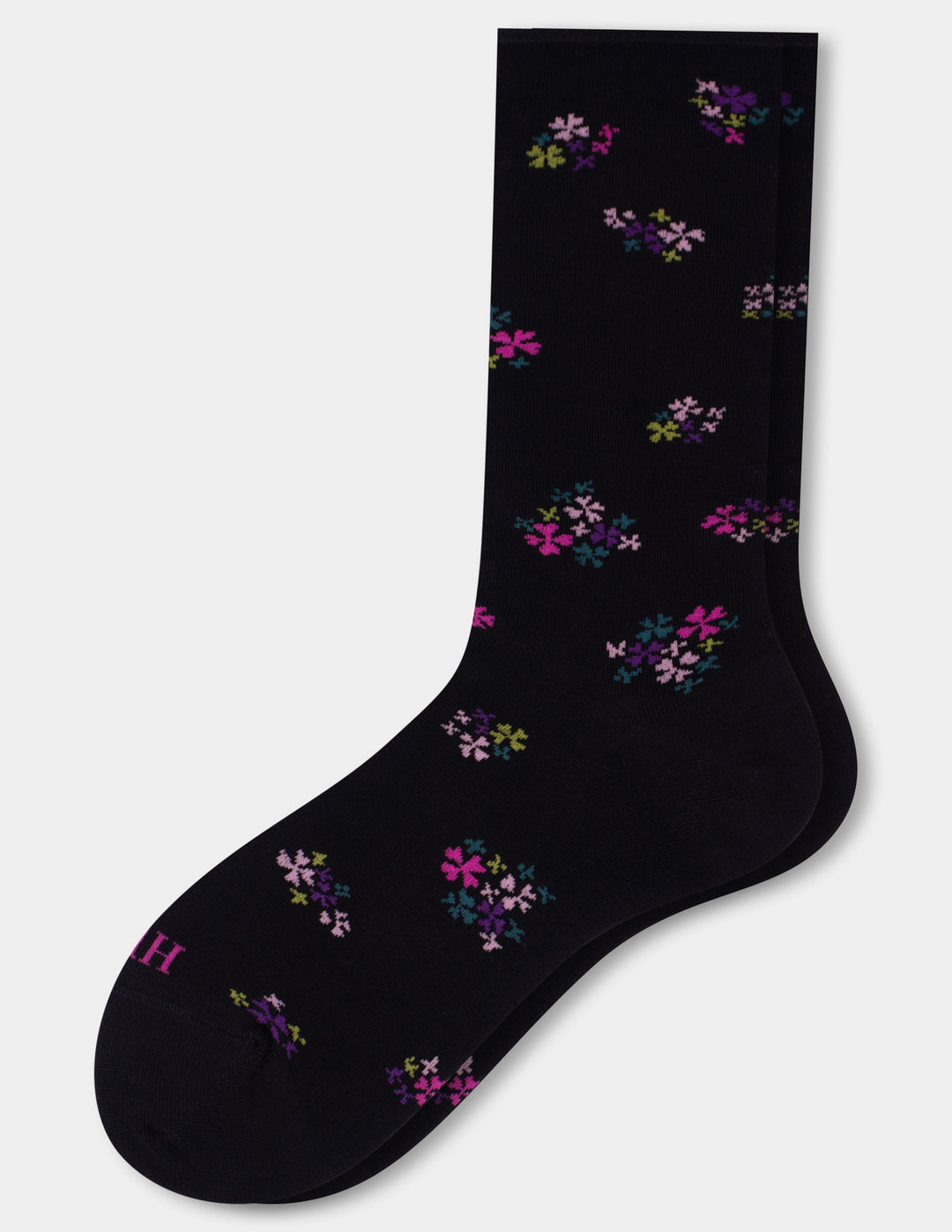 Hue Jeans Socks - Black Floral