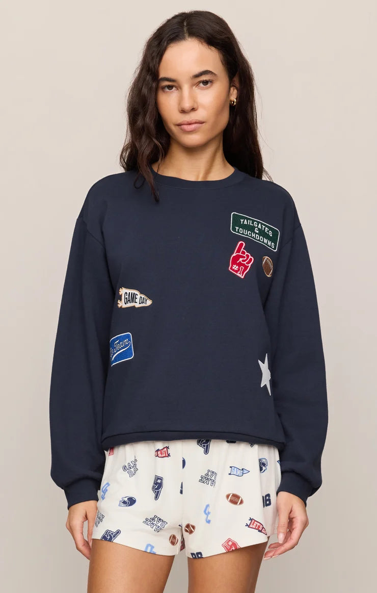 Z Supply Boyfriend Patch Sweatshirt