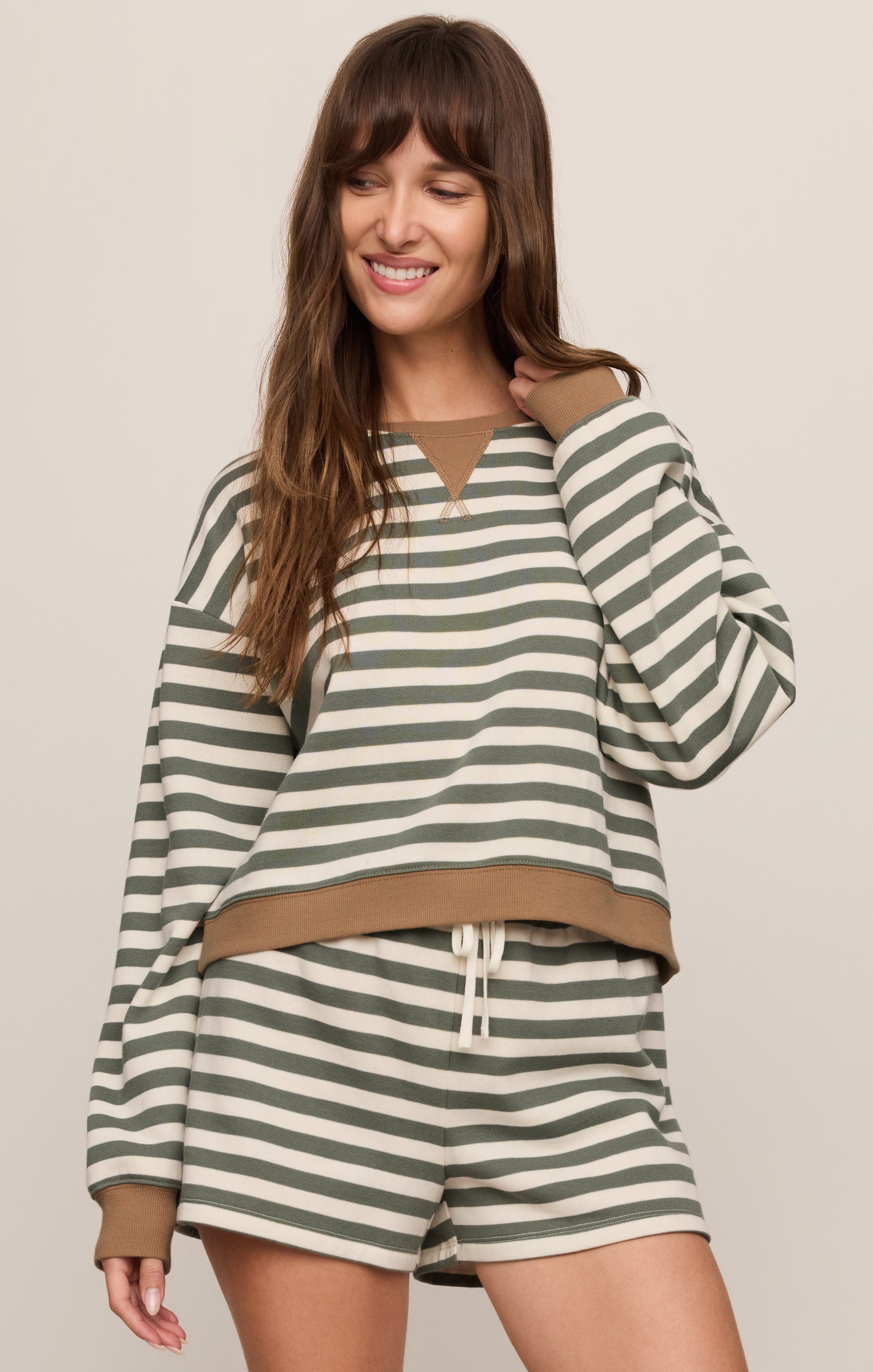 Z Supply Low Key Stripe Sweatshirt