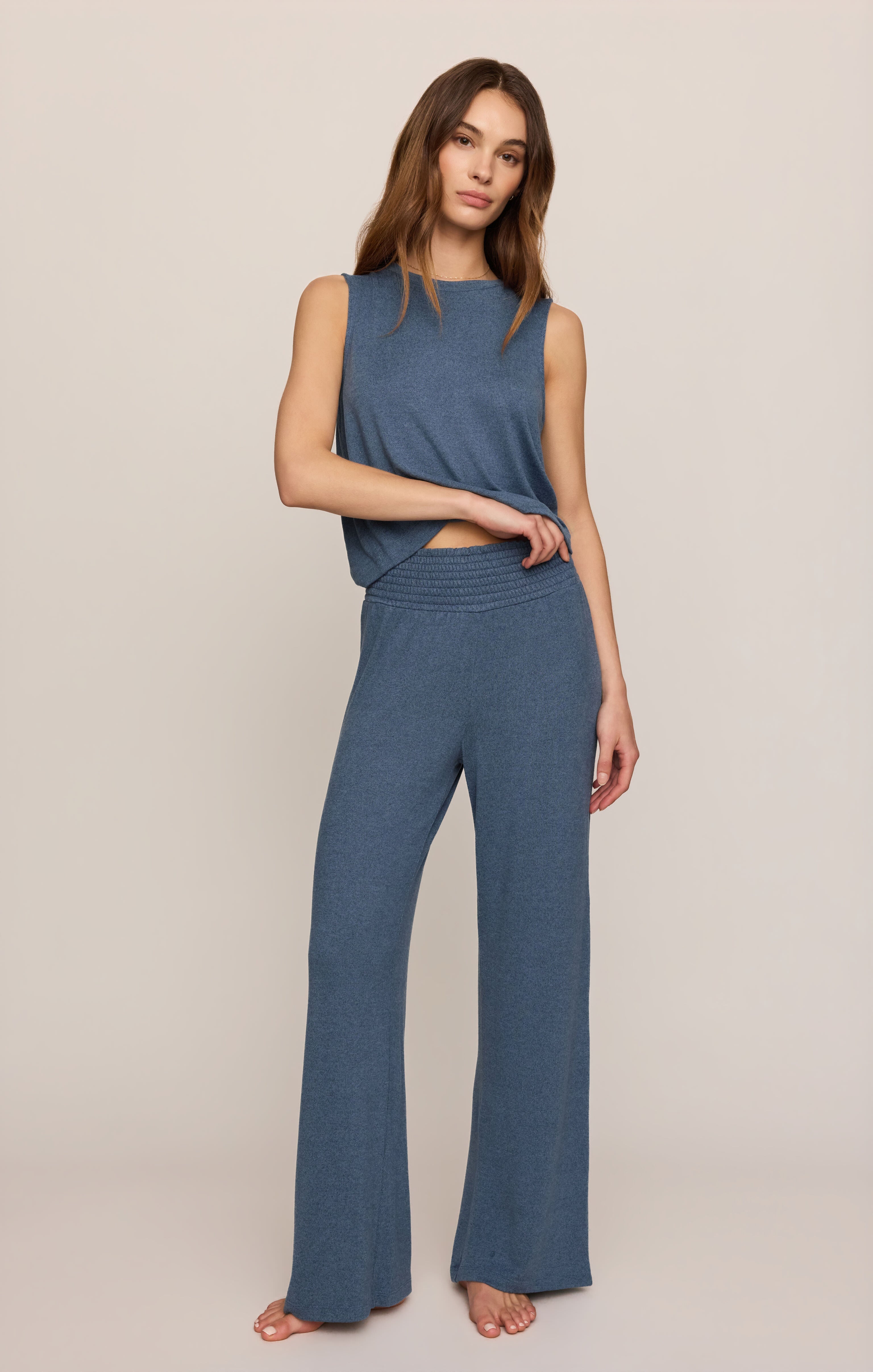 Z Supply Dawn Smocked Soft Knit Pant