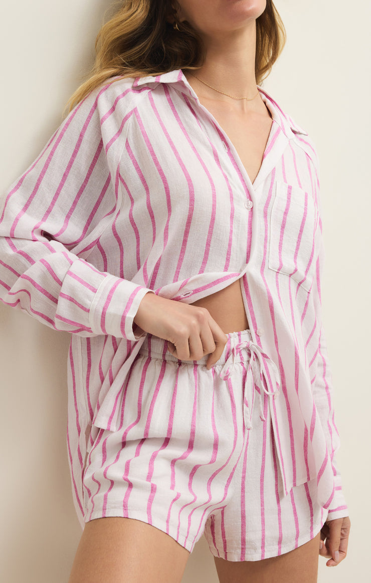 Z Supply The Perfect Linen Striped Top