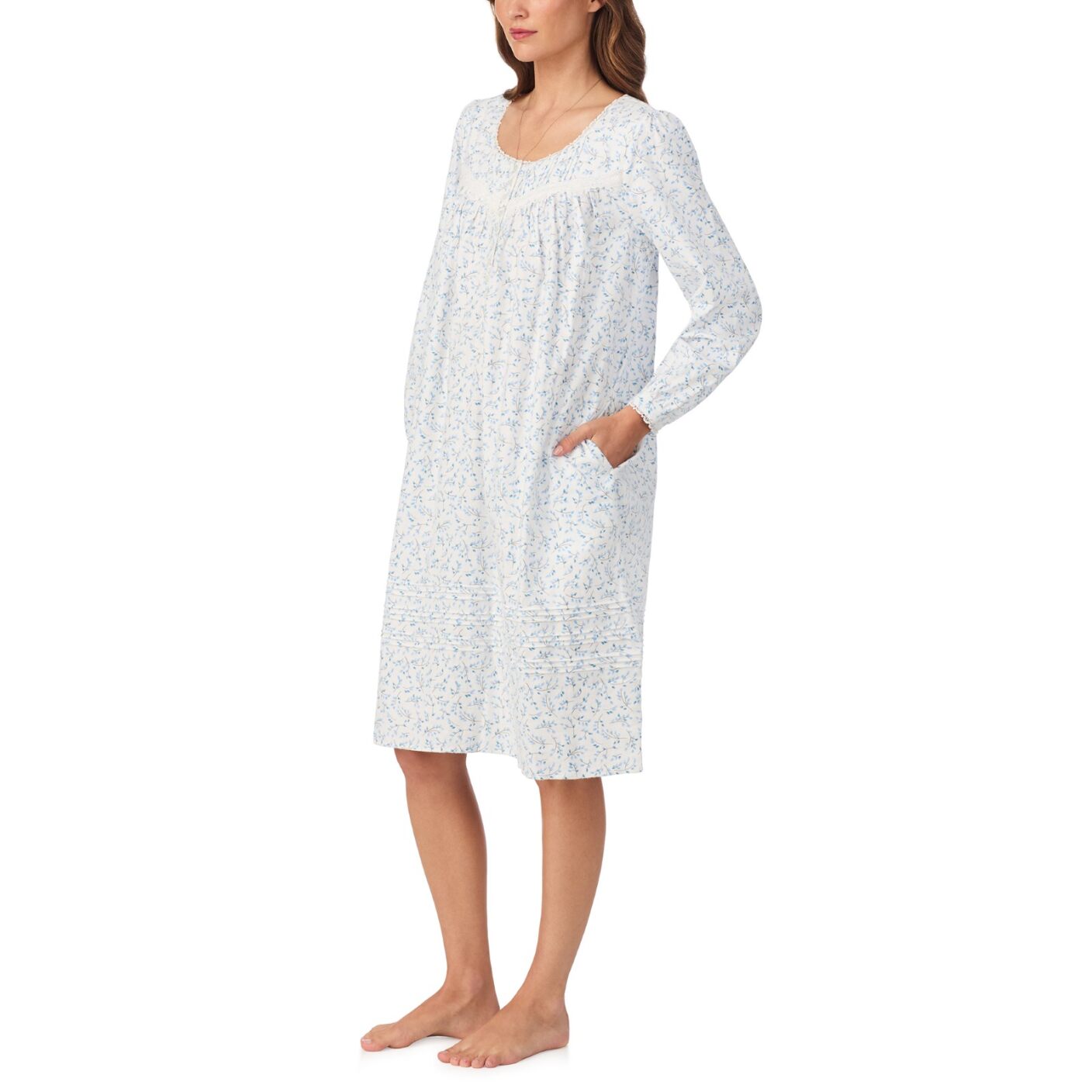 Eileen West Brushed Flannel 42" Waltz L/S Nightgown