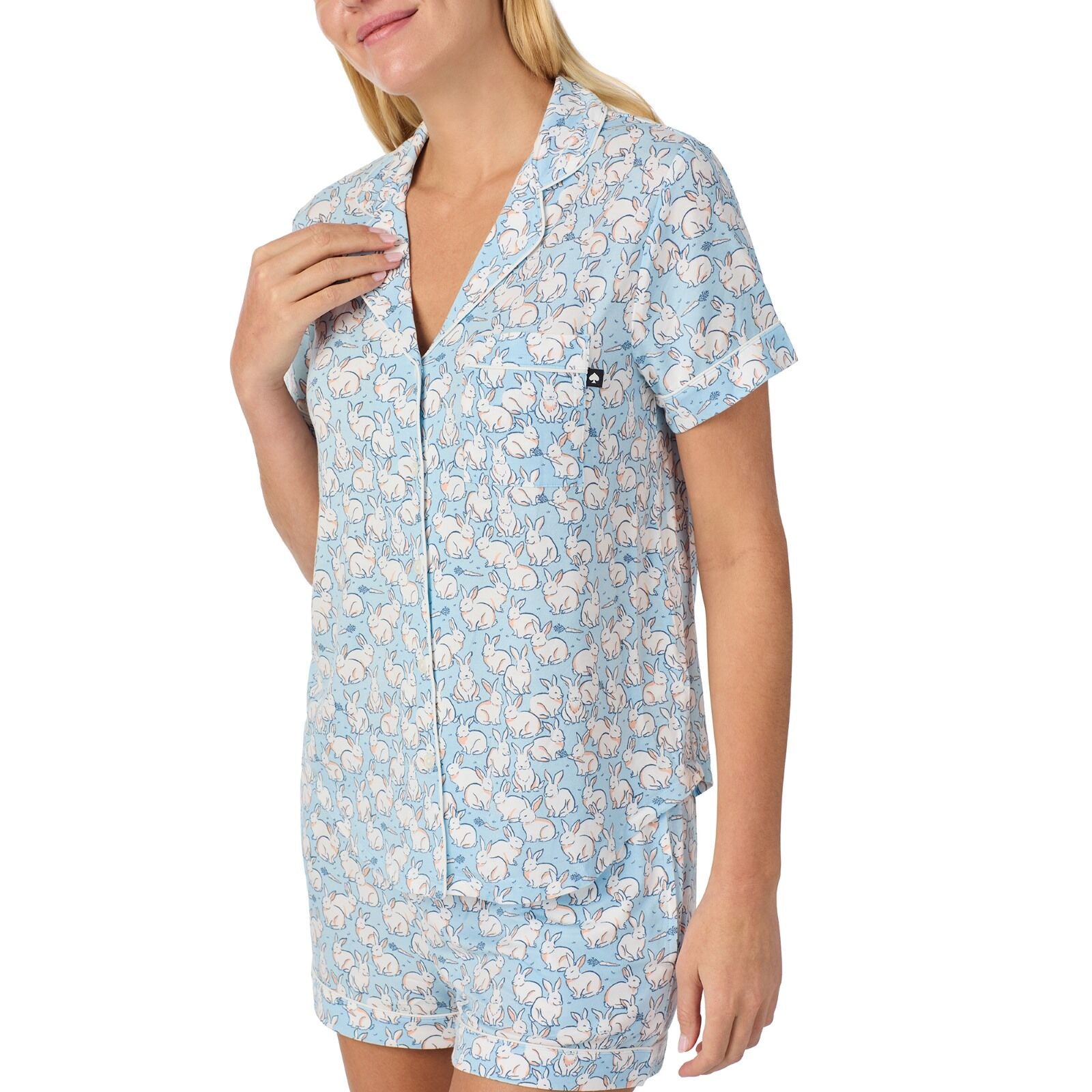 Comfortable elastic waistband sleep shorts