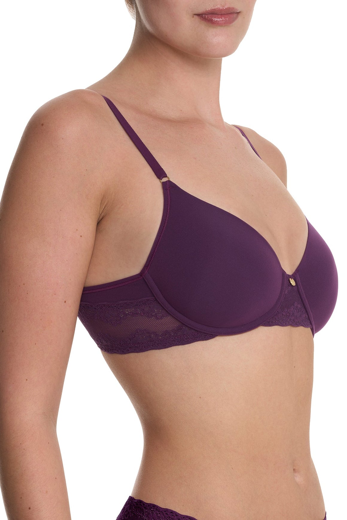 Natori Bliss Perfection Contour Underwire Bra - Fig Jam