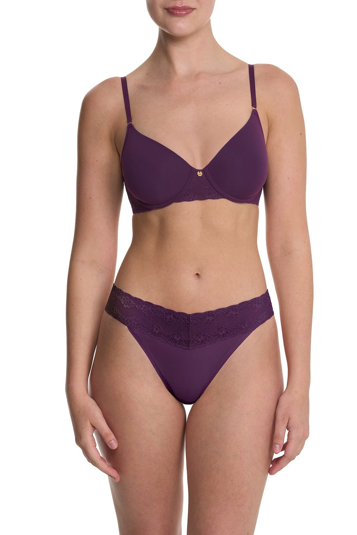 Natori Bliss Perfection Contour Underwire Bra - Fig Jam