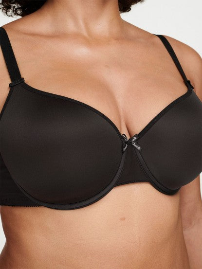 Chantelle Basic Invisible Memory Foam T-Shirt Bra - Black