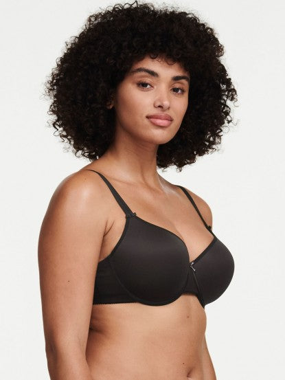 Chantelle Basic Invisible Memory Foam T-Shirt Bra - Black