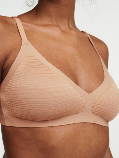 Chantelle SoftStretch Stripes Bralette Clay Nude