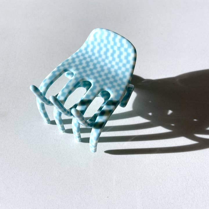 Solar Eclipse Large Checkered Claw Hair Clip