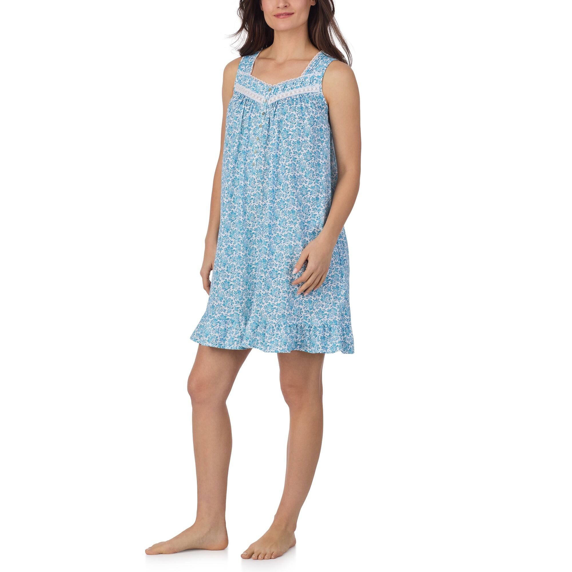 Eileen West Cotton Jersey Knit Short S/ Nightgown