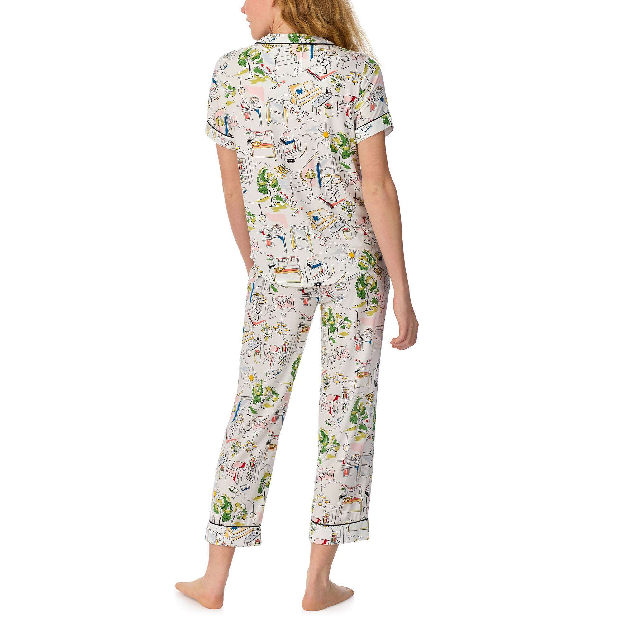 Kate Spade Cozy Weekend SS Cropped PJ Set