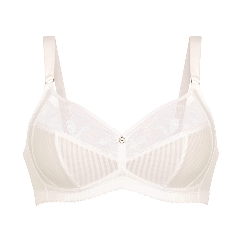 divided lower cup and side panel bra