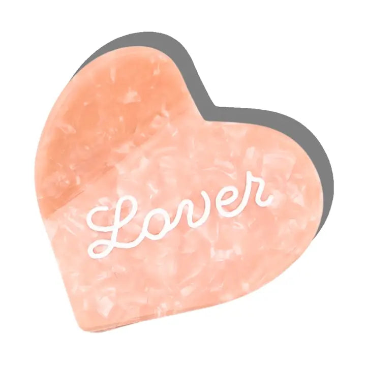 Solar Eclipse Hand-Painted Lover Heart Claw Clip