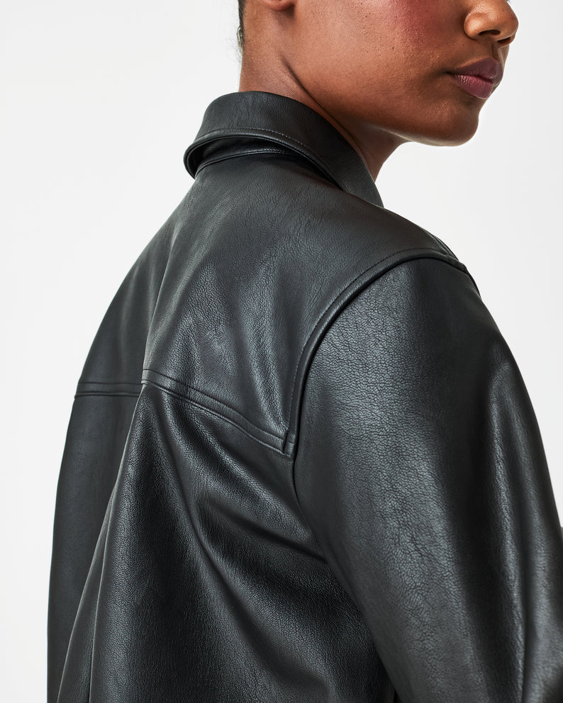 Spanx Leather-Like Oversized Shacket