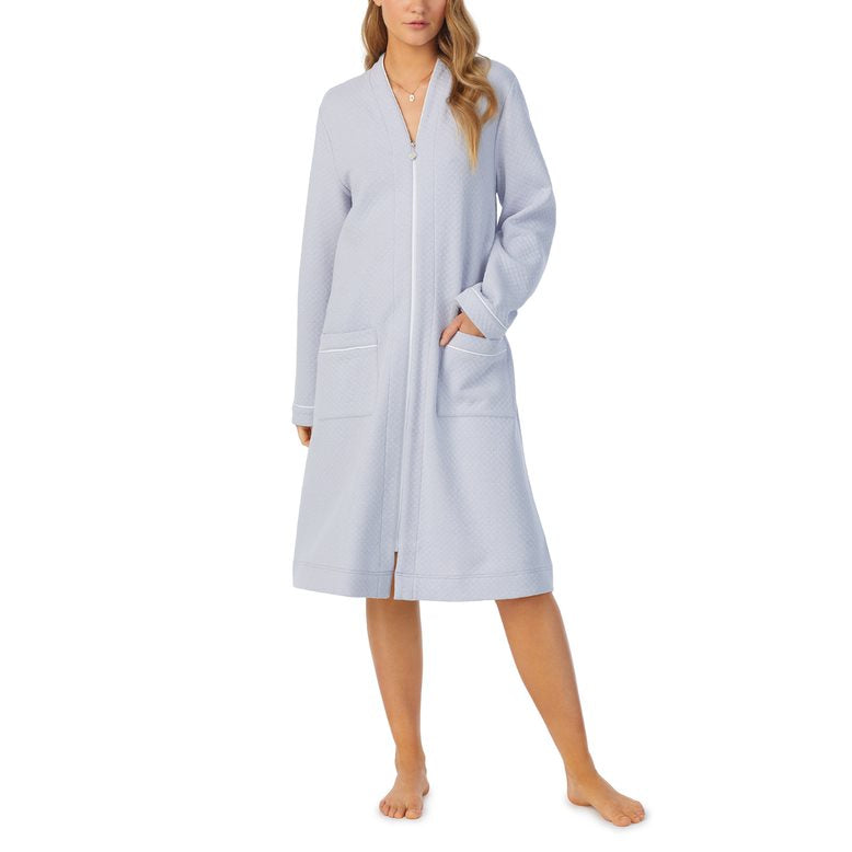Women’s zip front robe Heather Grey