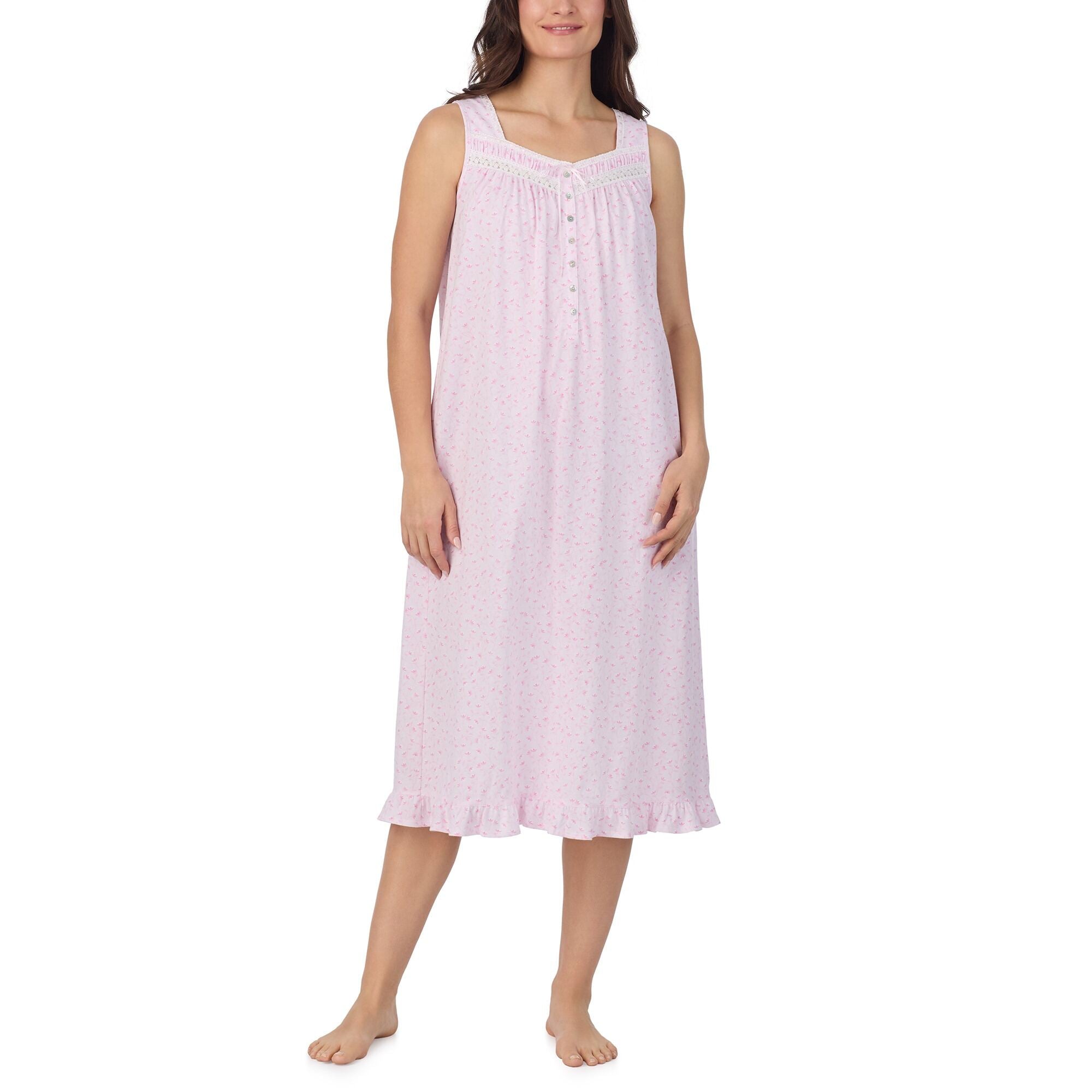 Eileen West Cotton Jersey Sleeveless Ballet Nightgown
