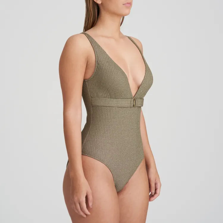 golden olive wireless swimsuit