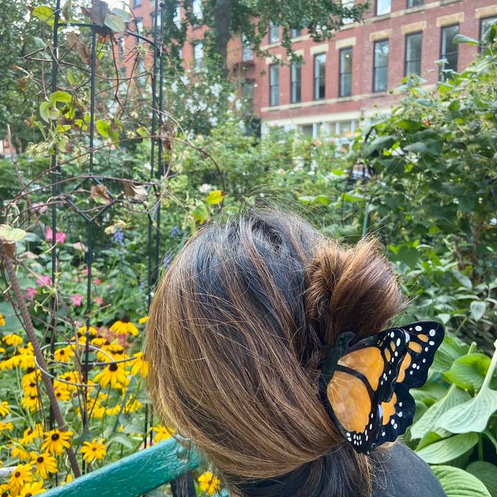 hand painted butterfly hair clip