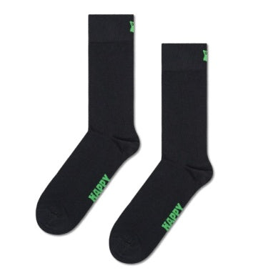 happy socks solid sock black