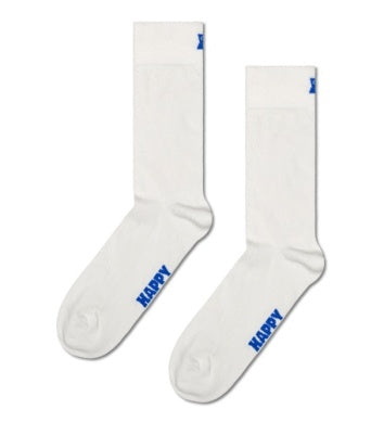 happy socks solid sock white