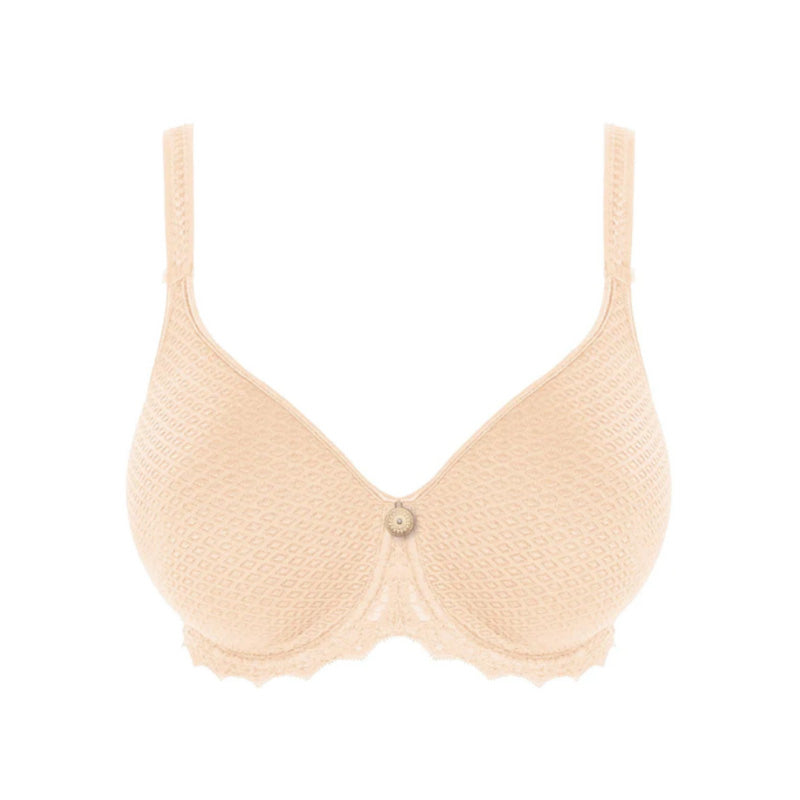 lace panels beside cups bra