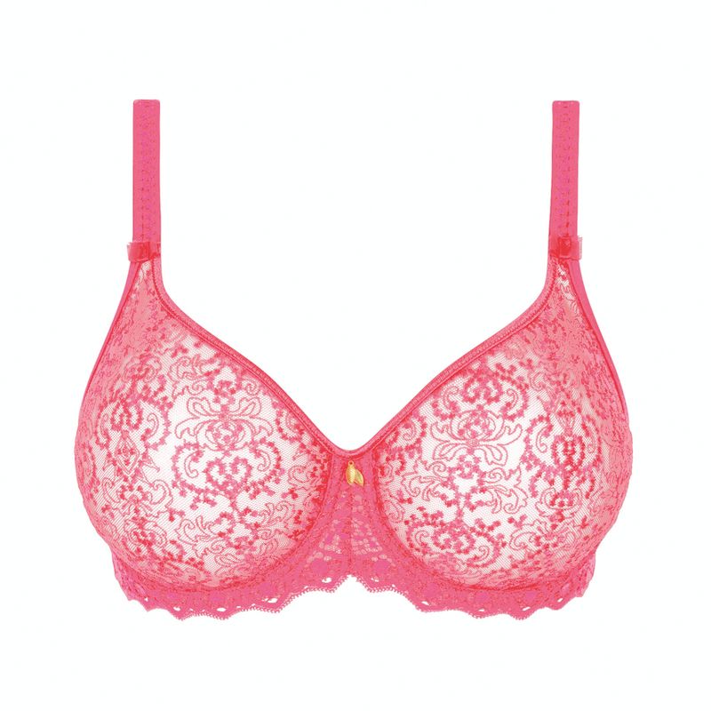 Empreinte Cassiopee Seamless Embroidery Underwire Bra - Electric Pink