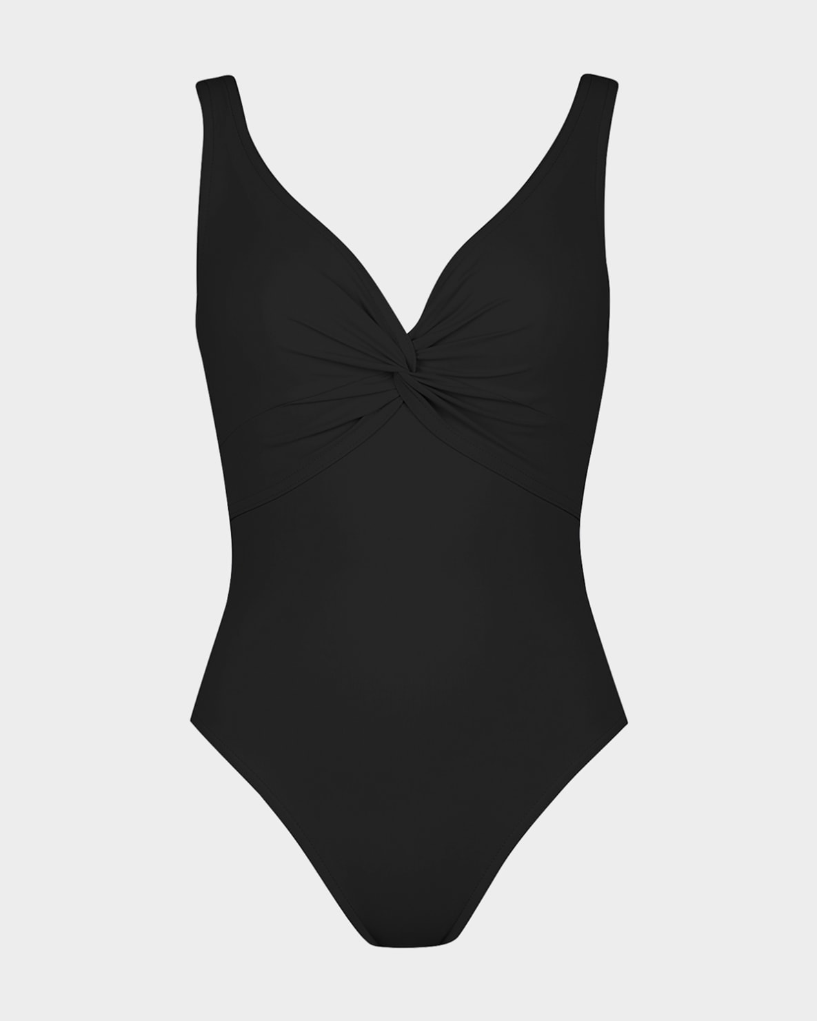 Karla Colletto Basic Twist One Piece Swimsuit - Black