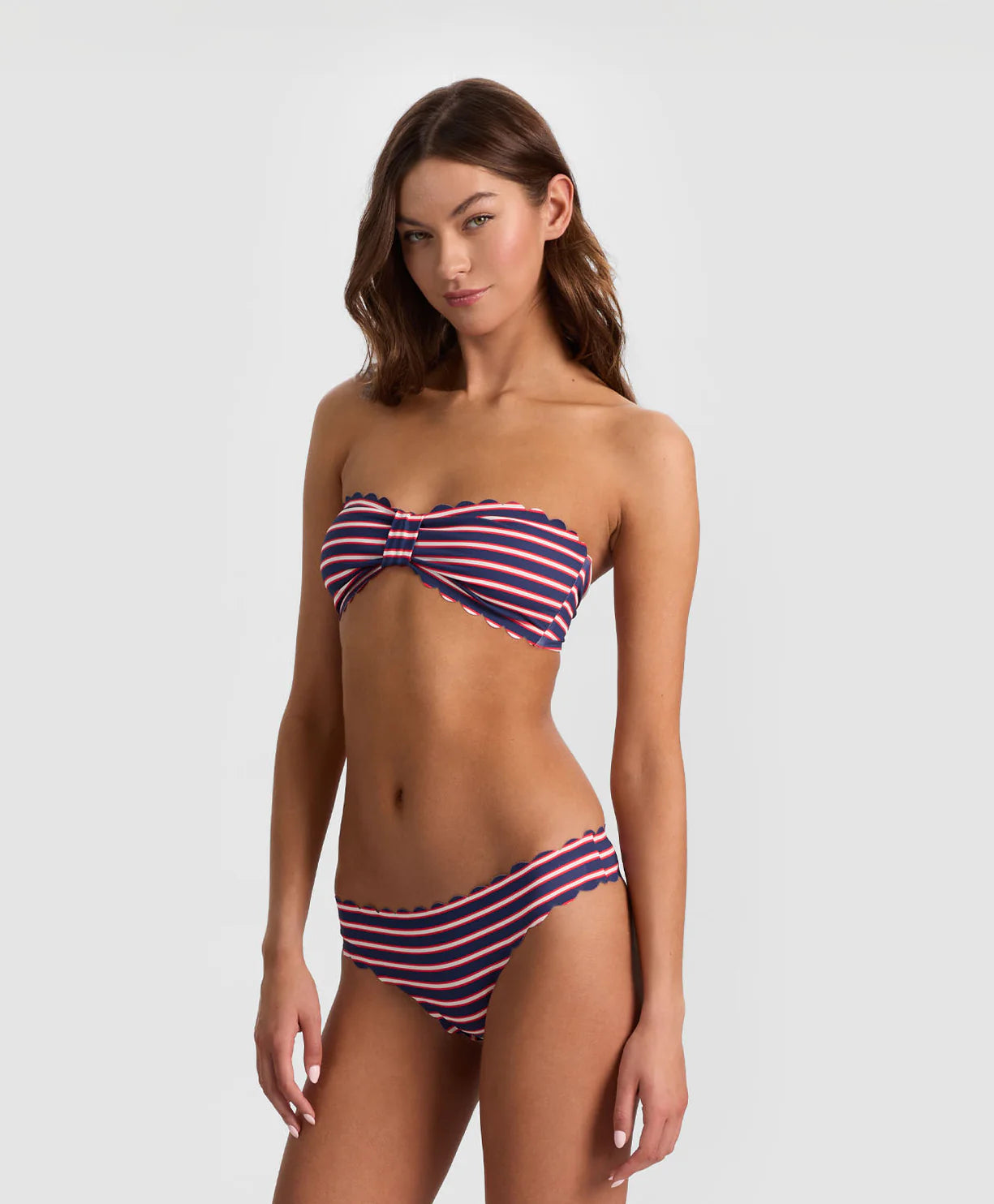 PQ A+O x PQ Reversible Scalloped Bandeau Bikini Top