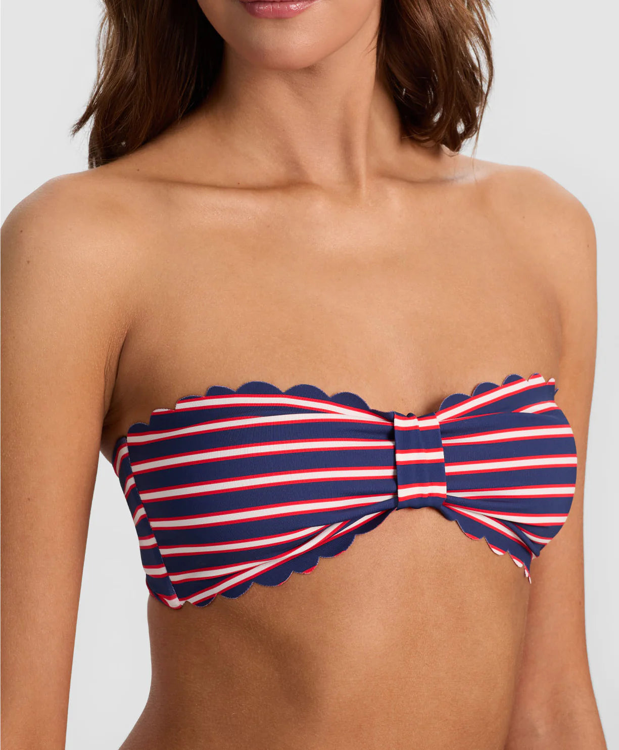 PQ A+O x PQ Reversible Scalloped Bandeau Bikini Top