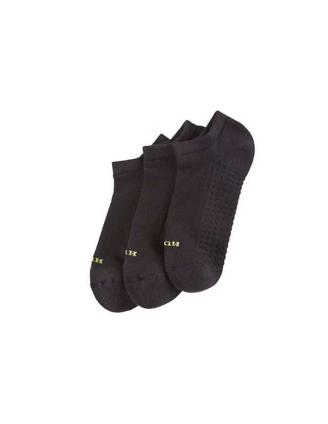 Hue Air Cushion No Show Sport Sock (Pack of 3) Black