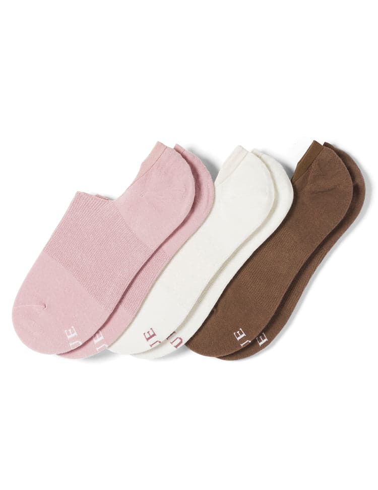 Hue Cotton No Show Arch Hug Sock 3 Pair Pack - Lilas Pack