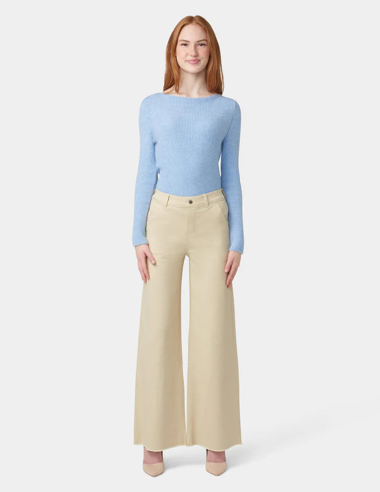 Hue Frayed Edge Wide Leg Denim