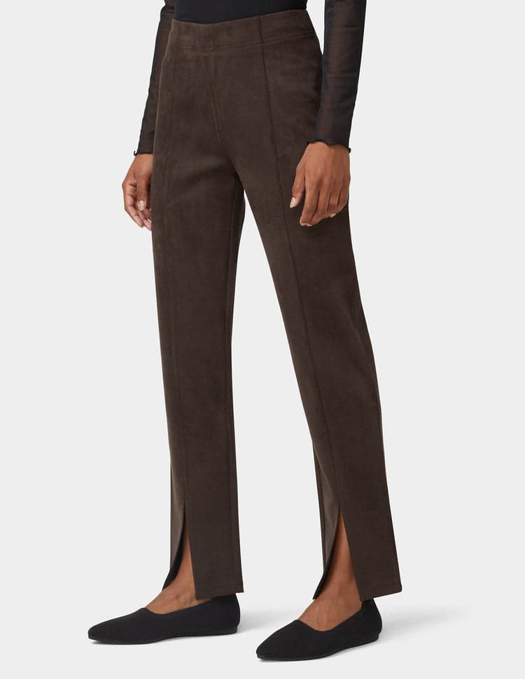 Hue Hi-Rise Suede Straight Legging