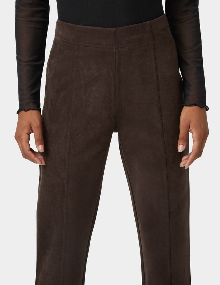 Hue Hi-Rise Suede Straight Legging
