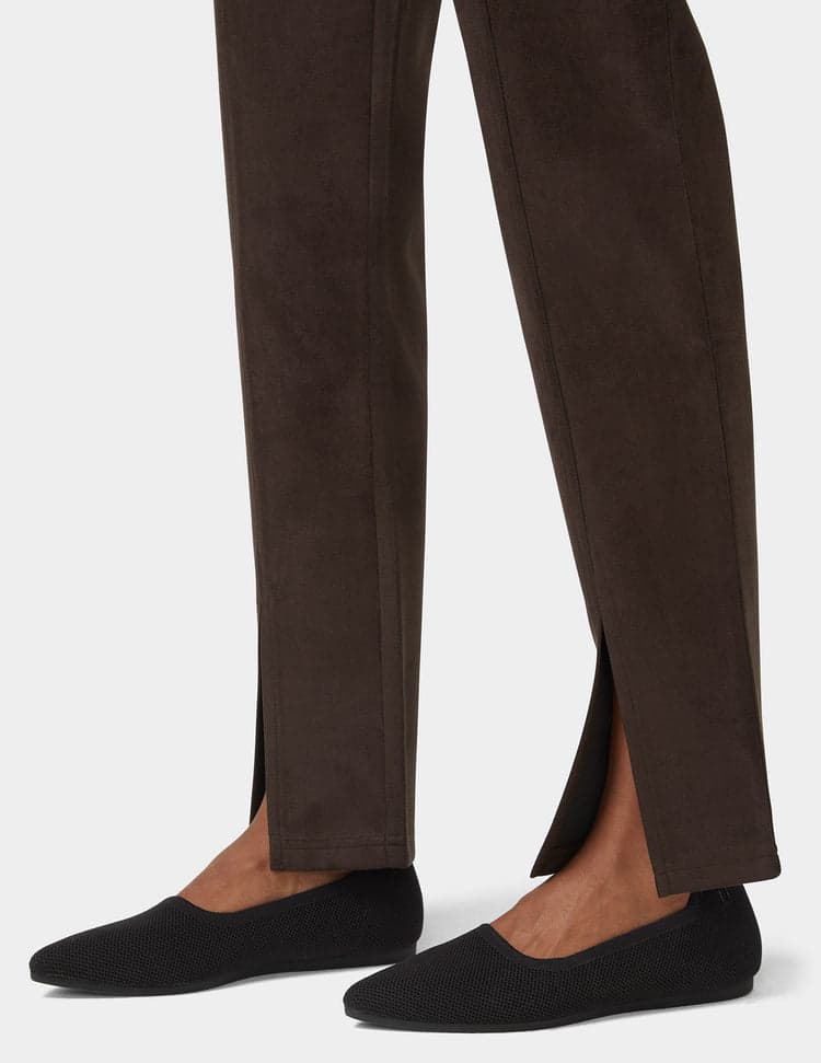 Hue Hi-Rise Suede Straight Legging