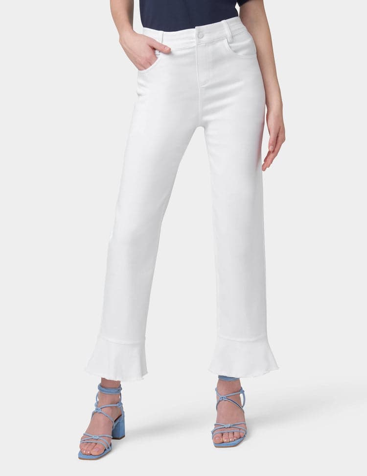 Hue Ruffle Hem Denim Skimmer