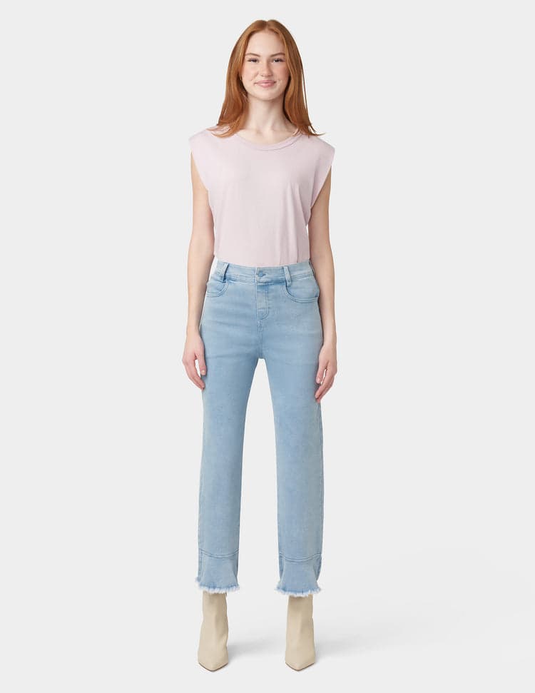 Hue Ruffle Hem Denim Skimmer