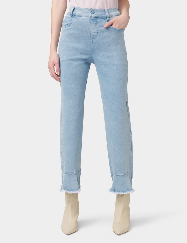 Hue Ruffle Hem Denim Skimmer