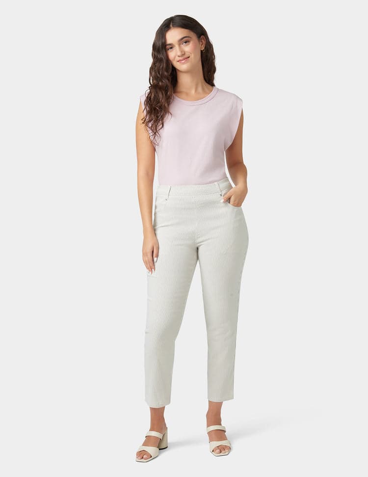 Hue Spring Stripe Cigarette Pants